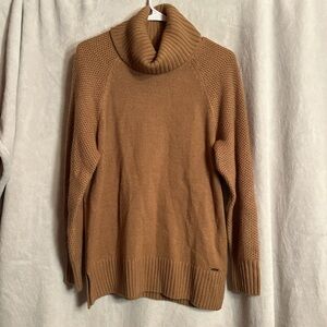 DKNY Camel Brown Turtleneck Sweater